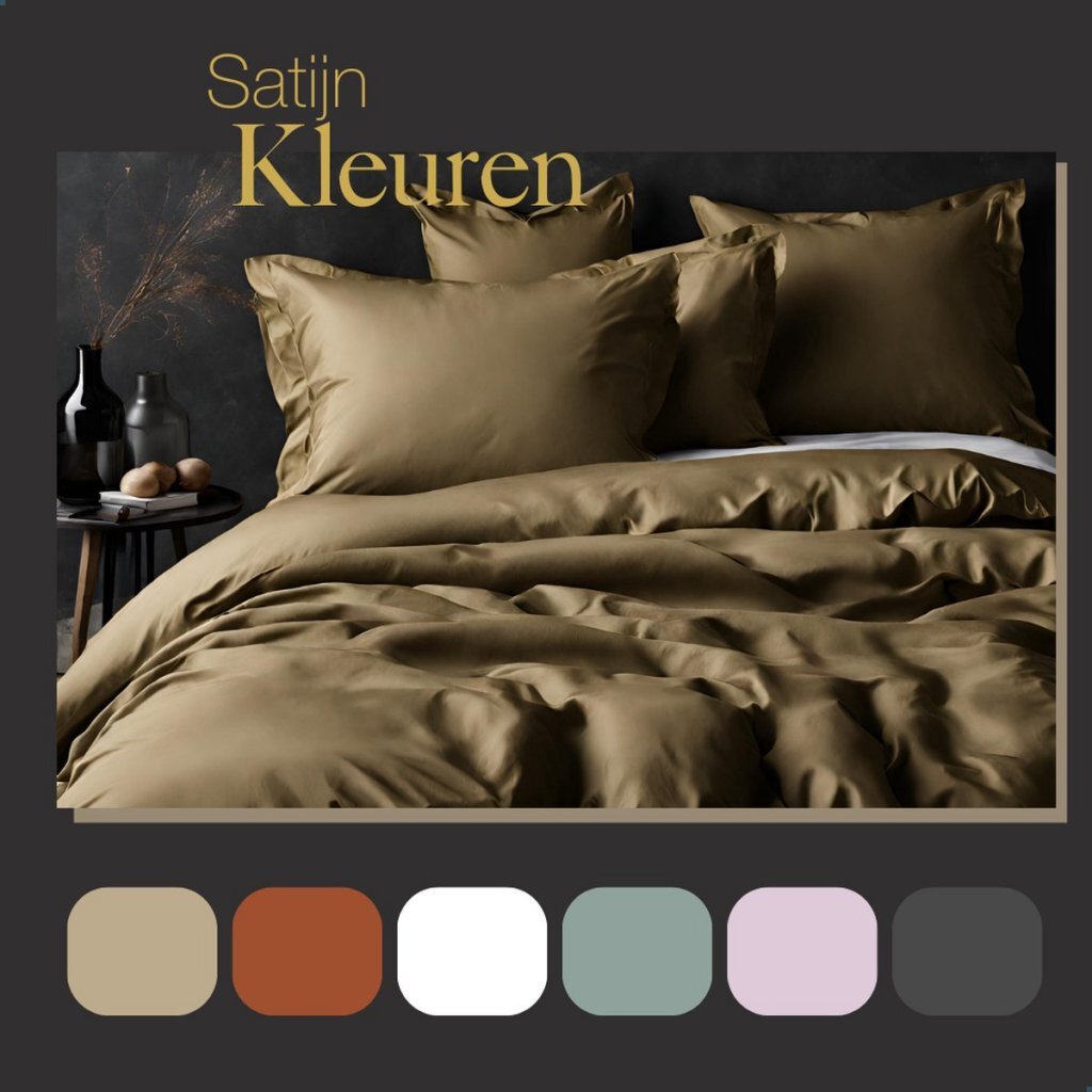 Dix cate coton satin lits-jumeaux couvercle de couette 240x200 220 cm d'or