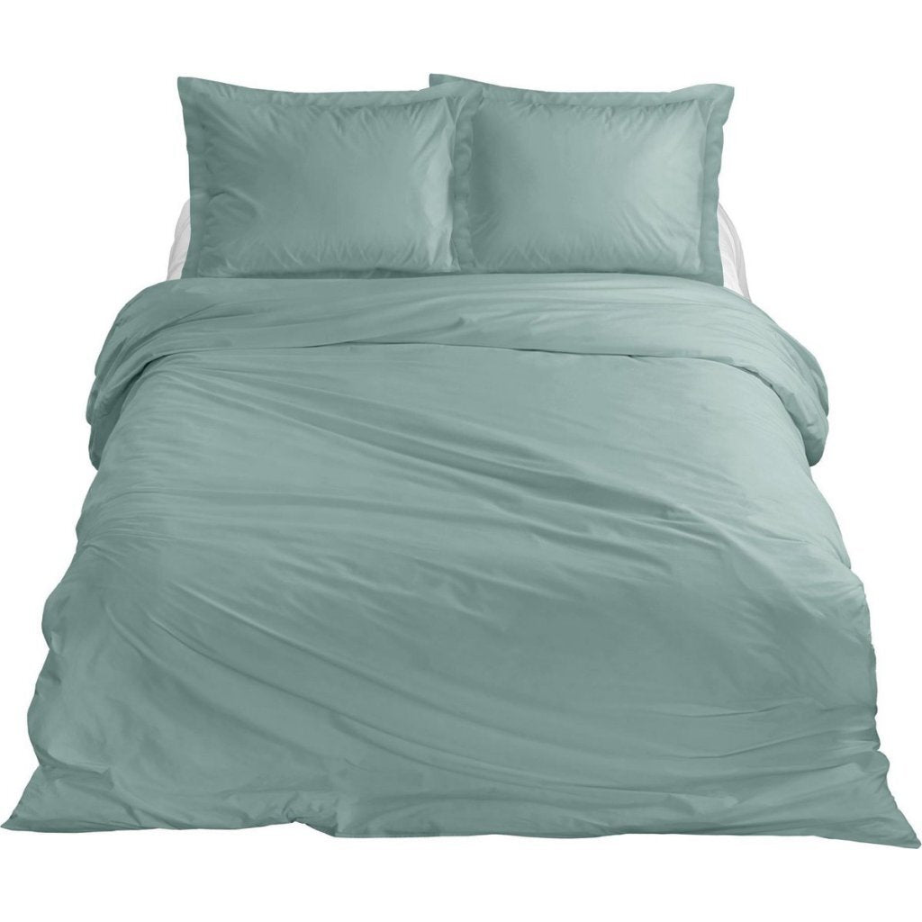 Dix coton coton satin single couvercle de couette 140x200 220 cm menthe