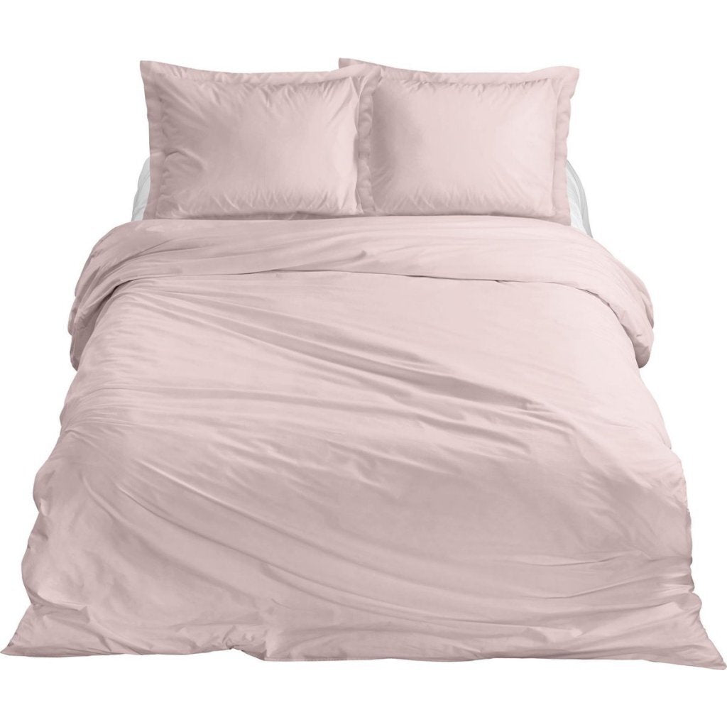 Dix coton coton satin single couvercle de couette 140x200 220 cm blush rose