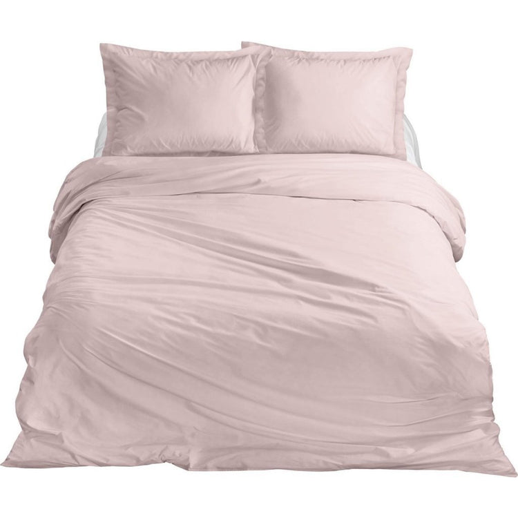 Dix coton coton satin single couvercle de couette 140x200 220 cm blush rose