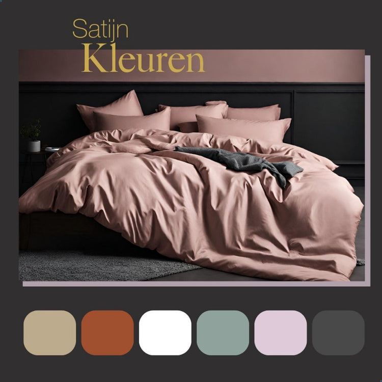 Dix cate coton satin lits-jumeaux couvercle de couette 240x200 220 cm rose