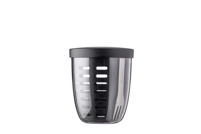 Mepal - pot légumes fruits ellipse - 600 ml - incl. fourchette - nordique noir