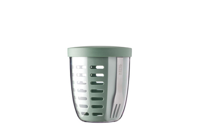 Mepal - pot légumes fruits ellipse - 600 ml - incl. fourchette - sauge nordique