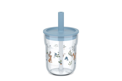 Tasse pour enfants Mepal Mio avec paille Little Dutch - 250 ml - facile à tenir - vaisselle pour enfants - amis de la forêt