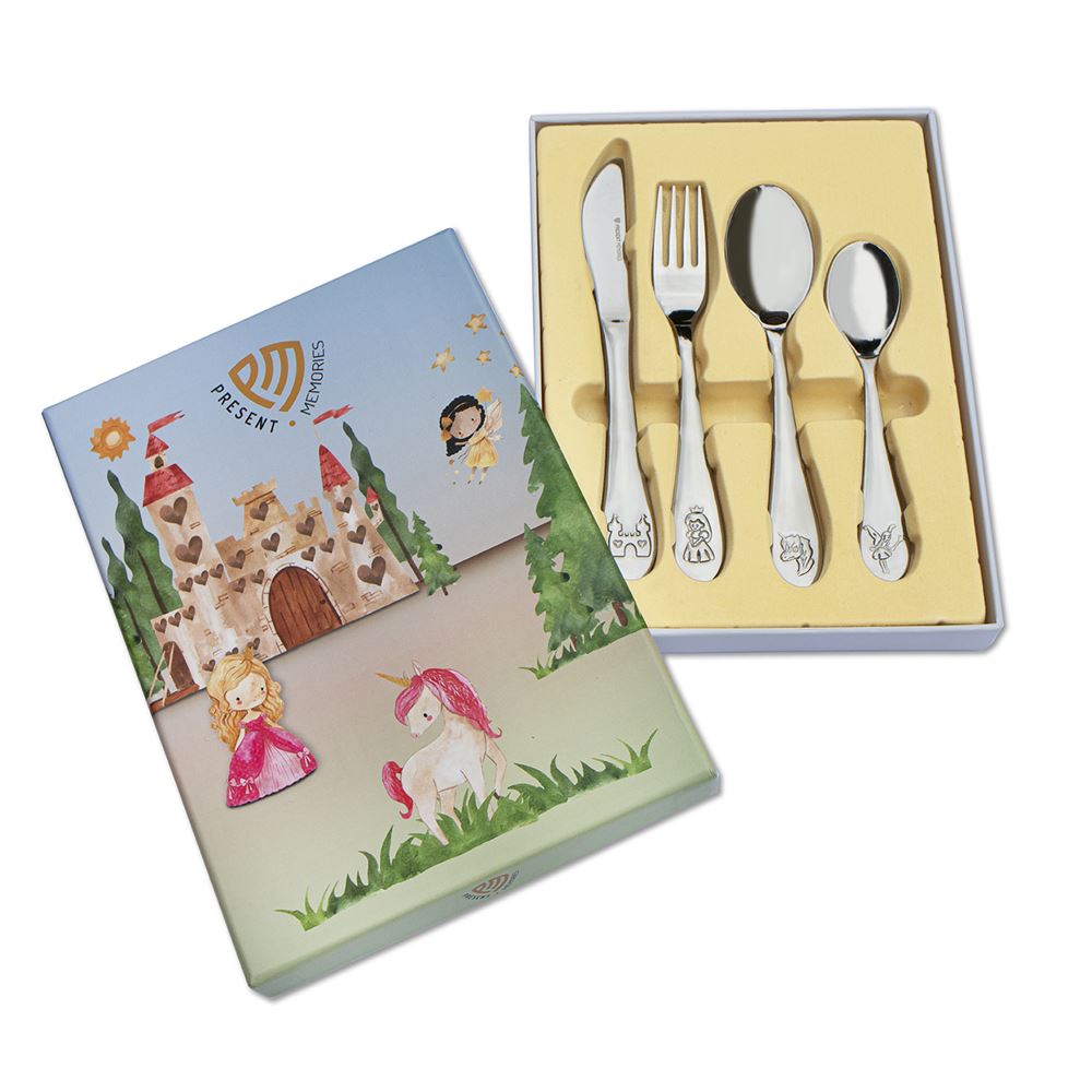 Couverts enfant - 4 pièces - contes de fées - z