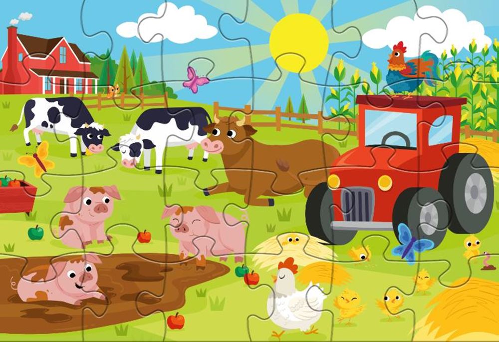 Rebo puzzle 2x24 pièces - ferme anima