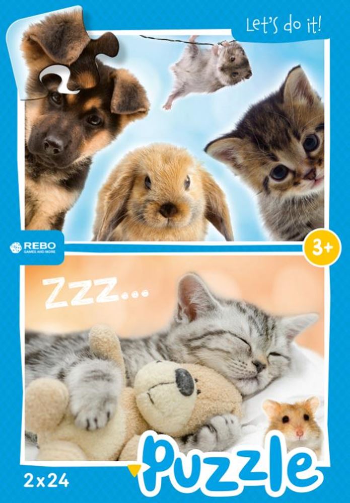 Rebo Productions Baby Animals Line Puzzle Junior 24 24 pièces