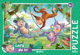 Rebo legpuzzel 48 stukjes - monkeys in t - afbeelding 1