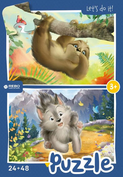 Rebo productions puzzle rebo 24 + 48 pièces - petit