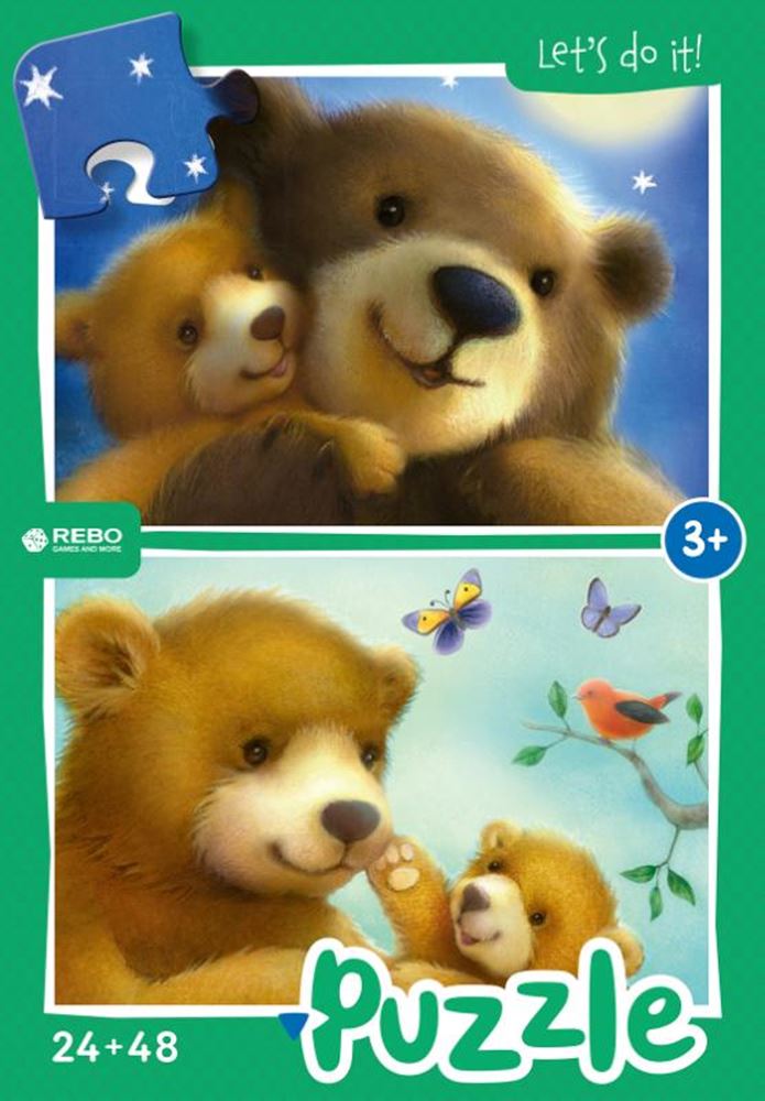 Rebo Productions Sweet Test Bear Pluzzle Junior 24 48 Pièces