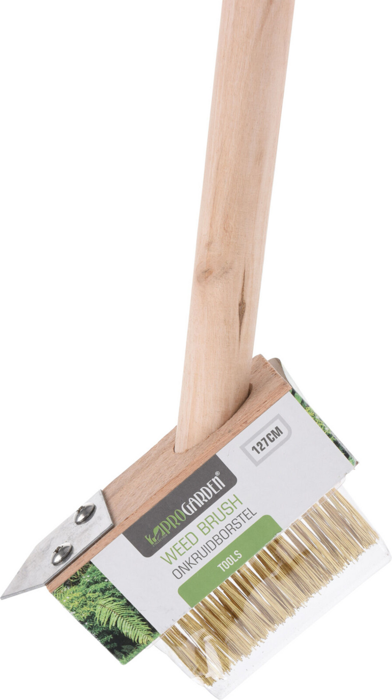 Brosse de mauvaises herbes à tige en bois