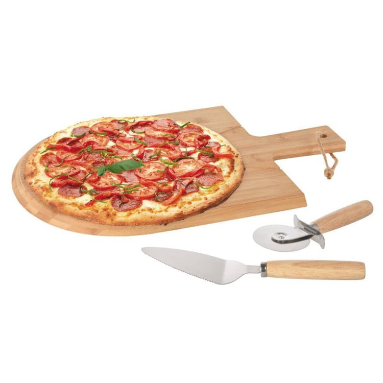 Excellent ustensine ménage maison en 3 parties Pizzasnijs Set 43x30 cm BAMBOO