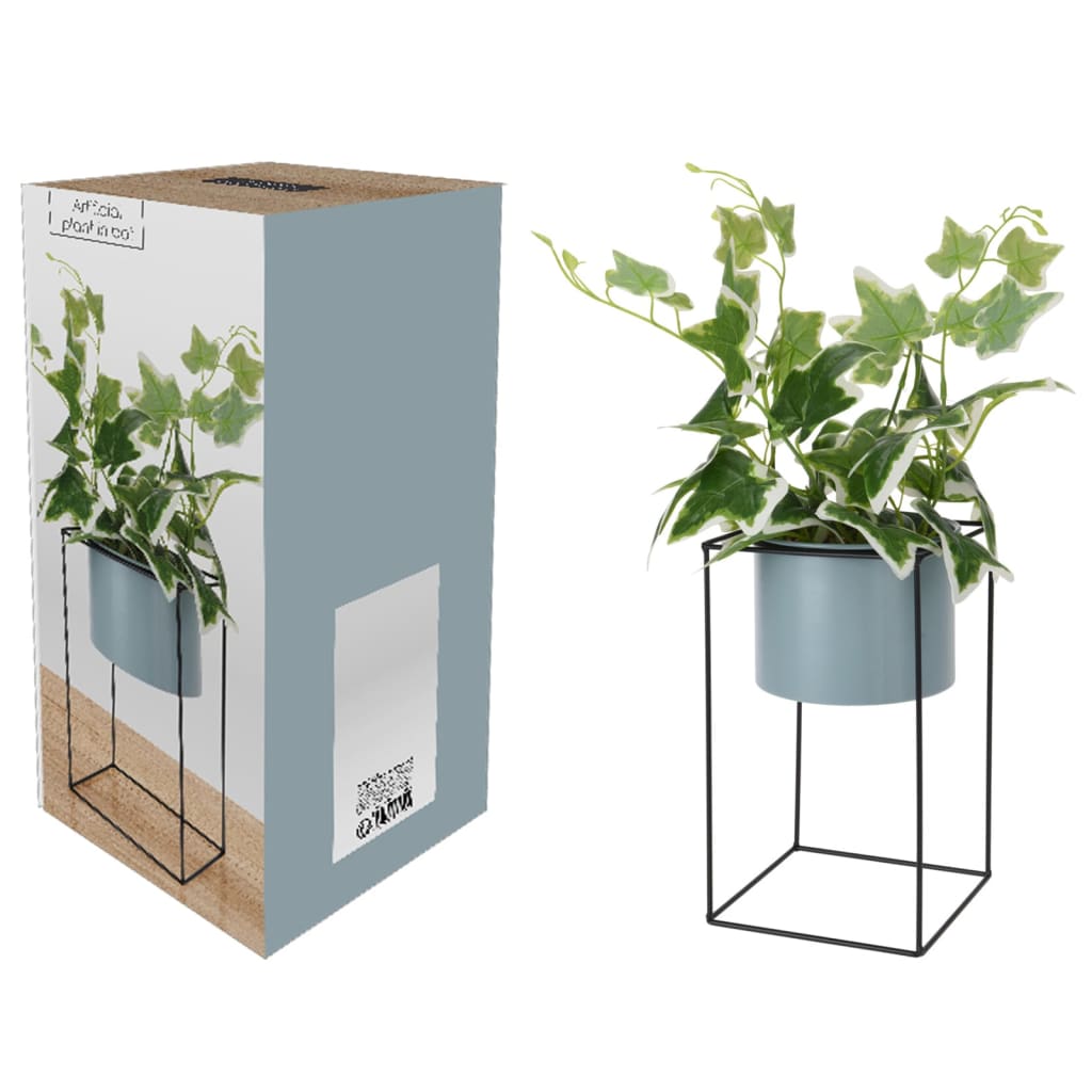 Collection H S Plante artificielle de collection en pot avec standard métallique 44 cm