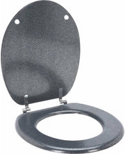 Solutions de salle de bains abattant de toilette 45x37,5 cm argent mdf - afbeelding 1