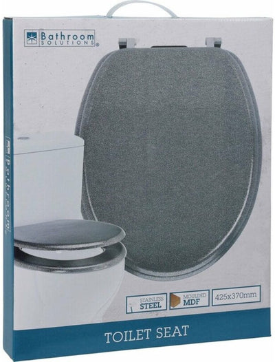 Solutions de salle de bains abattant de toilette 45x37,5 cm argent mdf