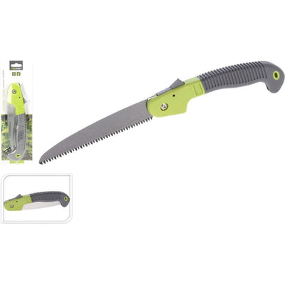 Scie à branches de jardin Pro pliable 18 cm vert gris