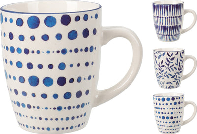 Excellente tasse d'articles ménagers en porcelaine d'os neuf blanc bleu