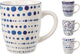 Excellente tasse d'articles ménagers en porcelaine d'os neuf blanc bleu