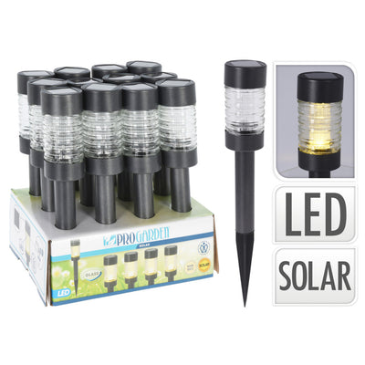 Pro Jardin Pro Garden Solarlamp anthracite Verre en acier inoxydable