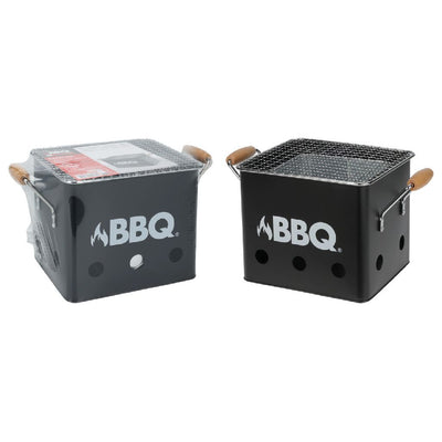 Mini barbecue cube BBQ 28,5x15,5x15 cm noir