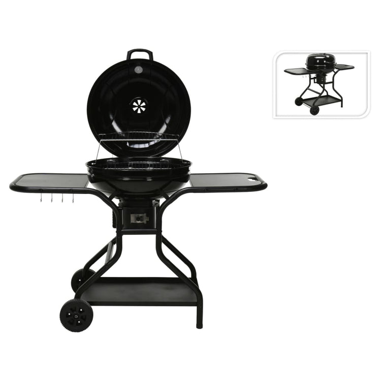 Progarden Progarden Grill sur roues avec table d'appoint noire