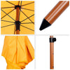 Parasol autres marques aspect bois 220 cm jaune