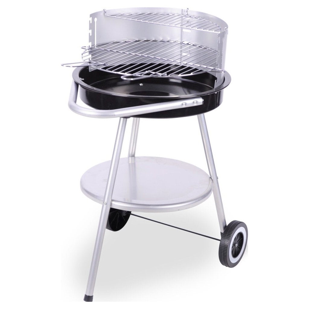 Barbecue BBQ 47x77 cm en acier inoxydable noir