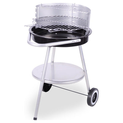 Barbecue BBQ 47x77 cm en acier inoxydable noir