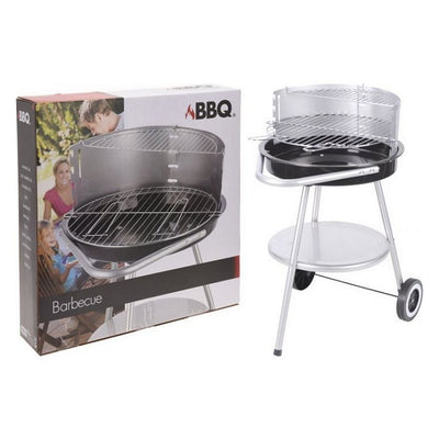 Barbecue BBQ 47x77 cm en acier inoxydable noir