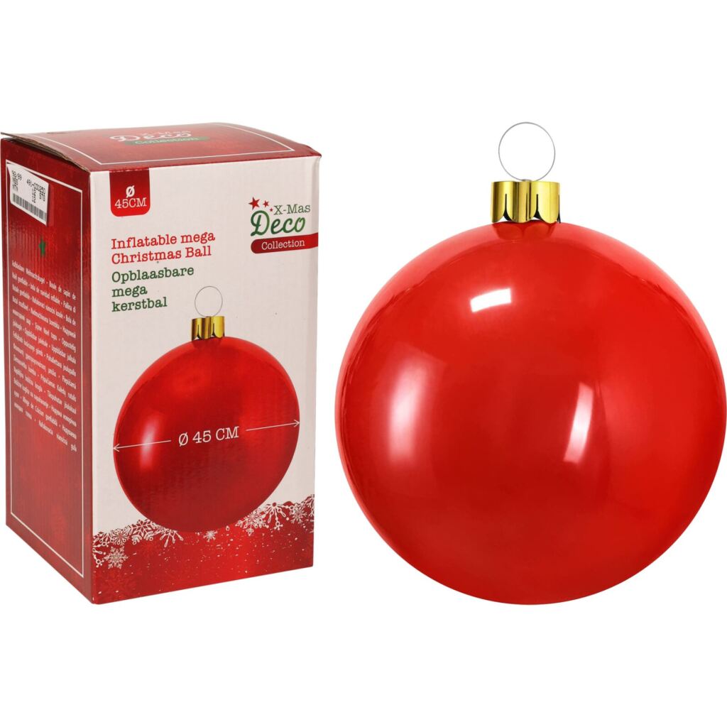 Autres marques Bauble de Noël gonflable 45 cm rouge