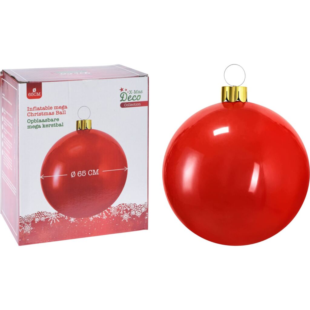 Autres marques Bauble de Noël gonflable 65 cm rouge