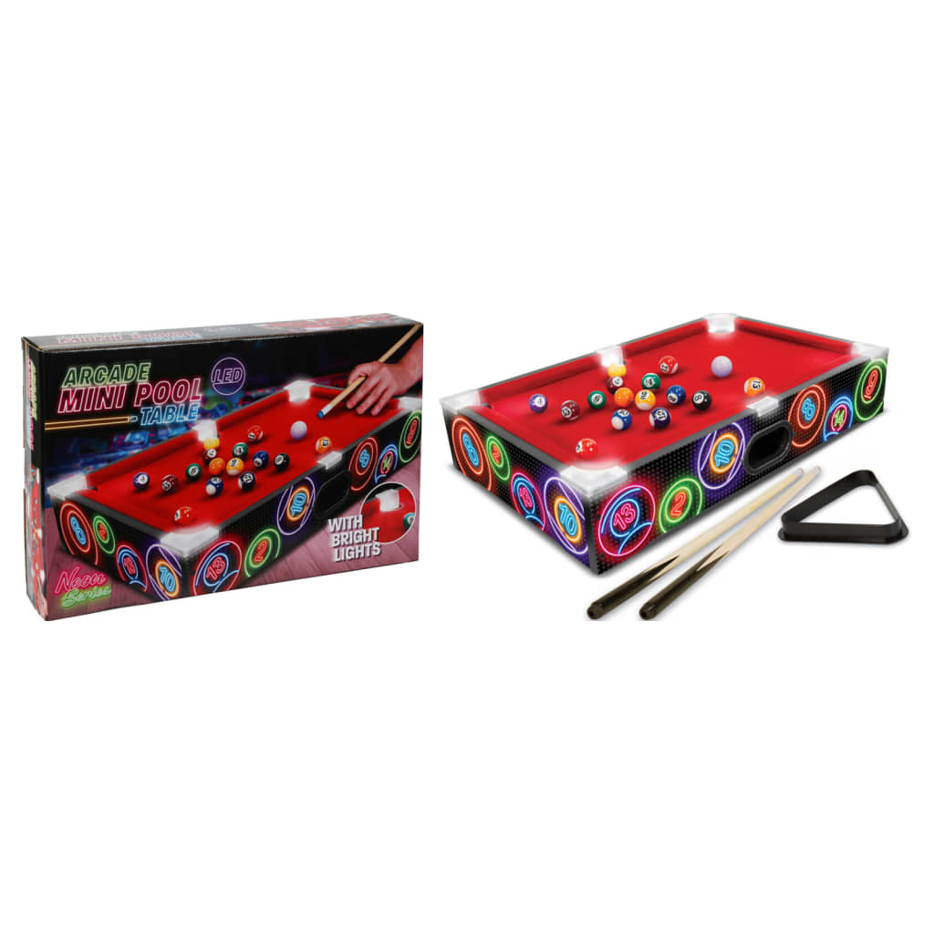 Tente Tend Tend Toys Toys Minipool Table avec un éclairage LED 48,5x30x8,5 cm