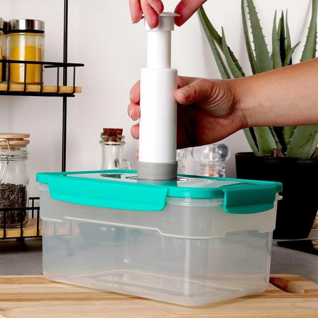 Excellente boîte de conservation des aliments sous vide, articles ménagers, 2,3 l, vert transparent