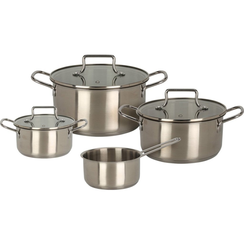 Excellent ensemble de casseroles 7 pièces en acier inoxydable