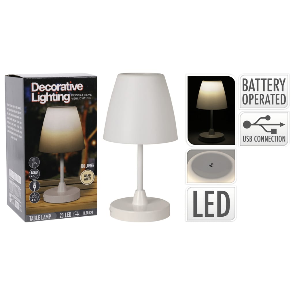 Collection H S H S Collection Table LED LED RECHARGable 13x30 cm Blanc