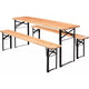 Table pliante avec 2 bancs autres marques bois métal