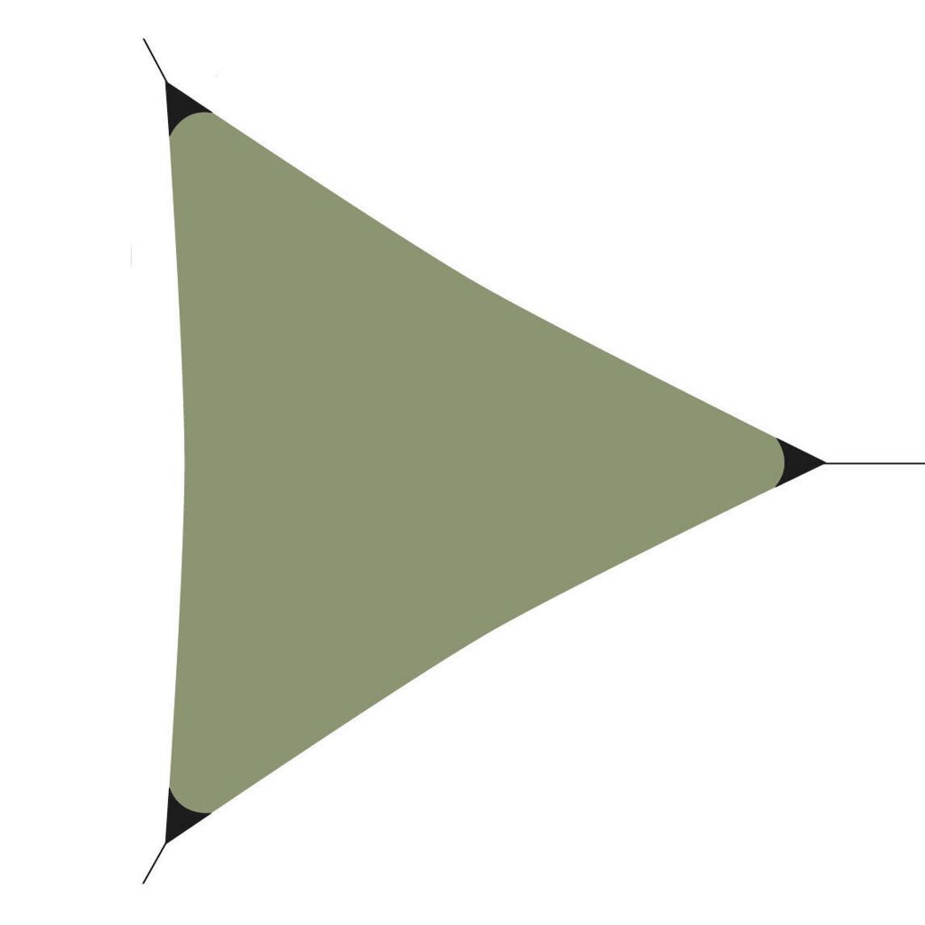 Progarden Progarden Shade Tissu Triangle 3x3x3 M Green