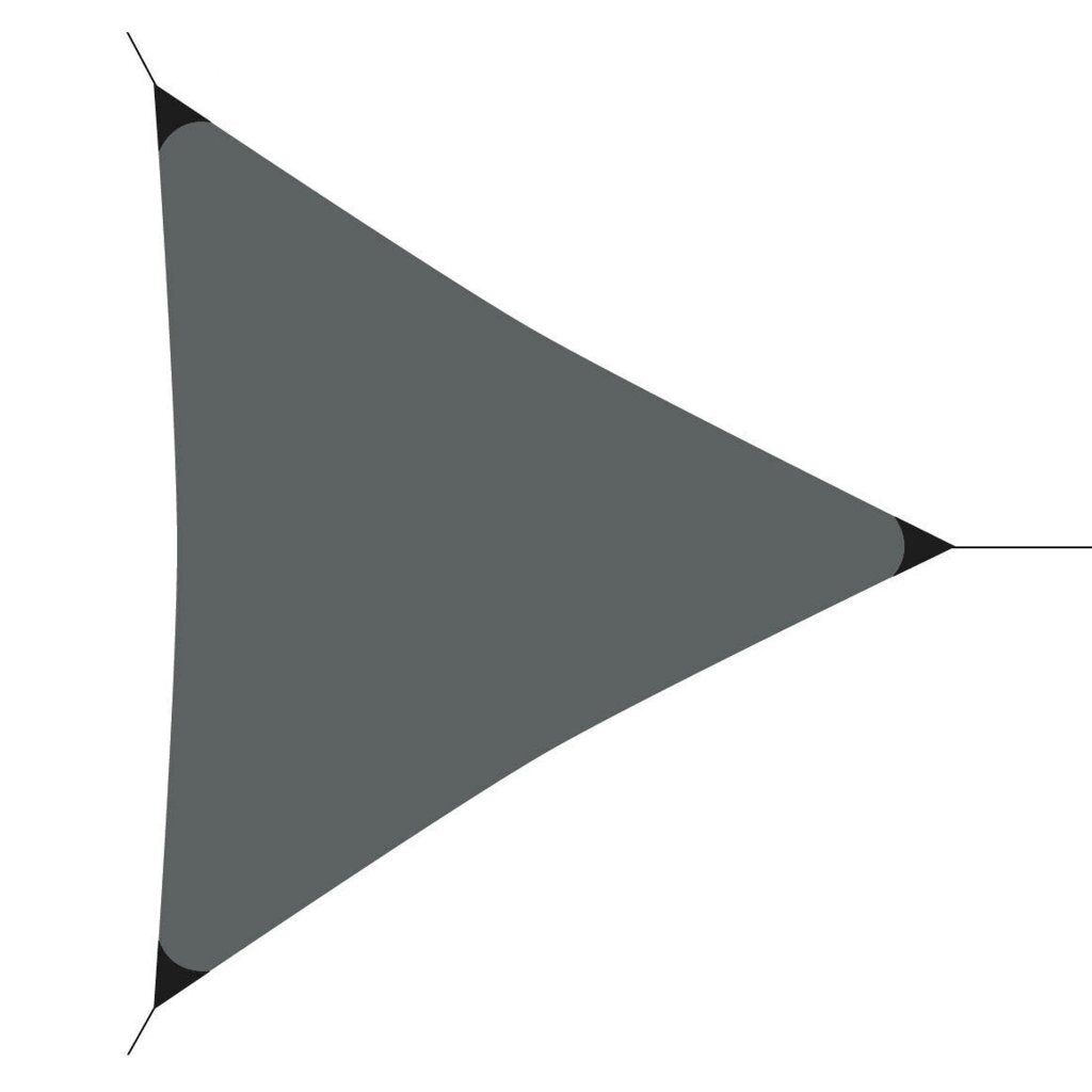 Progarden Triangle de tissu d'ombre progarden 3,6x3,6x3,6 m gris