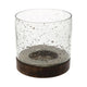 Hbx natural living bougeoir verre bulle h16d17 noir