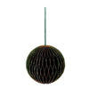 HBx natural living Boule de Noël en papier 10cm vert