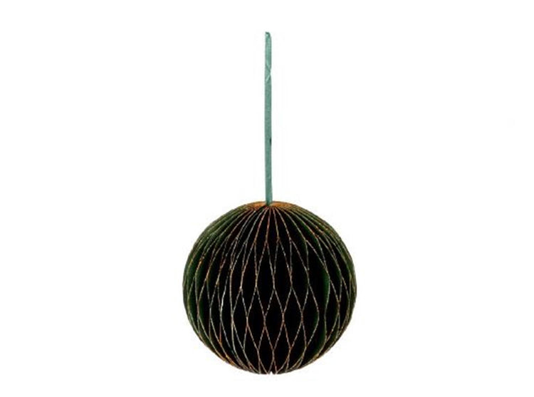 HBx natural living Boule de Noël en papier 10cm vert