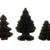HBx natural living papier de sapin de Noël pliable 3 pièces vert