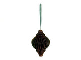 Hbx boule de Noël en papier naturel 10 cm verte