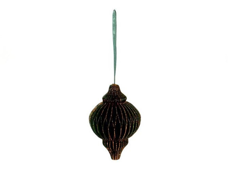 Hbx boule de Noël en papier naturel 10 cm verte