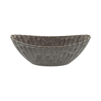 HBx pot de fleur naturel vivant mélamine nervurée 36x15x14cm