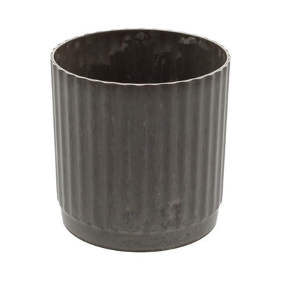 Hbx pot de fleurs naturel vivant mélamine nervurée dia14x15.5cm
