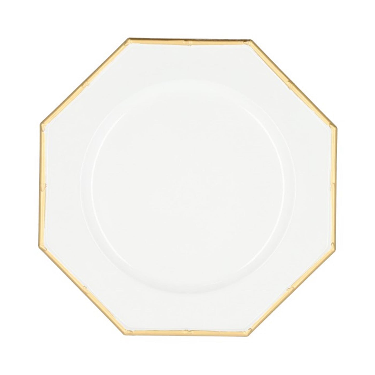 Hbx natural living plaque de base hexagone dia33cm or blanc