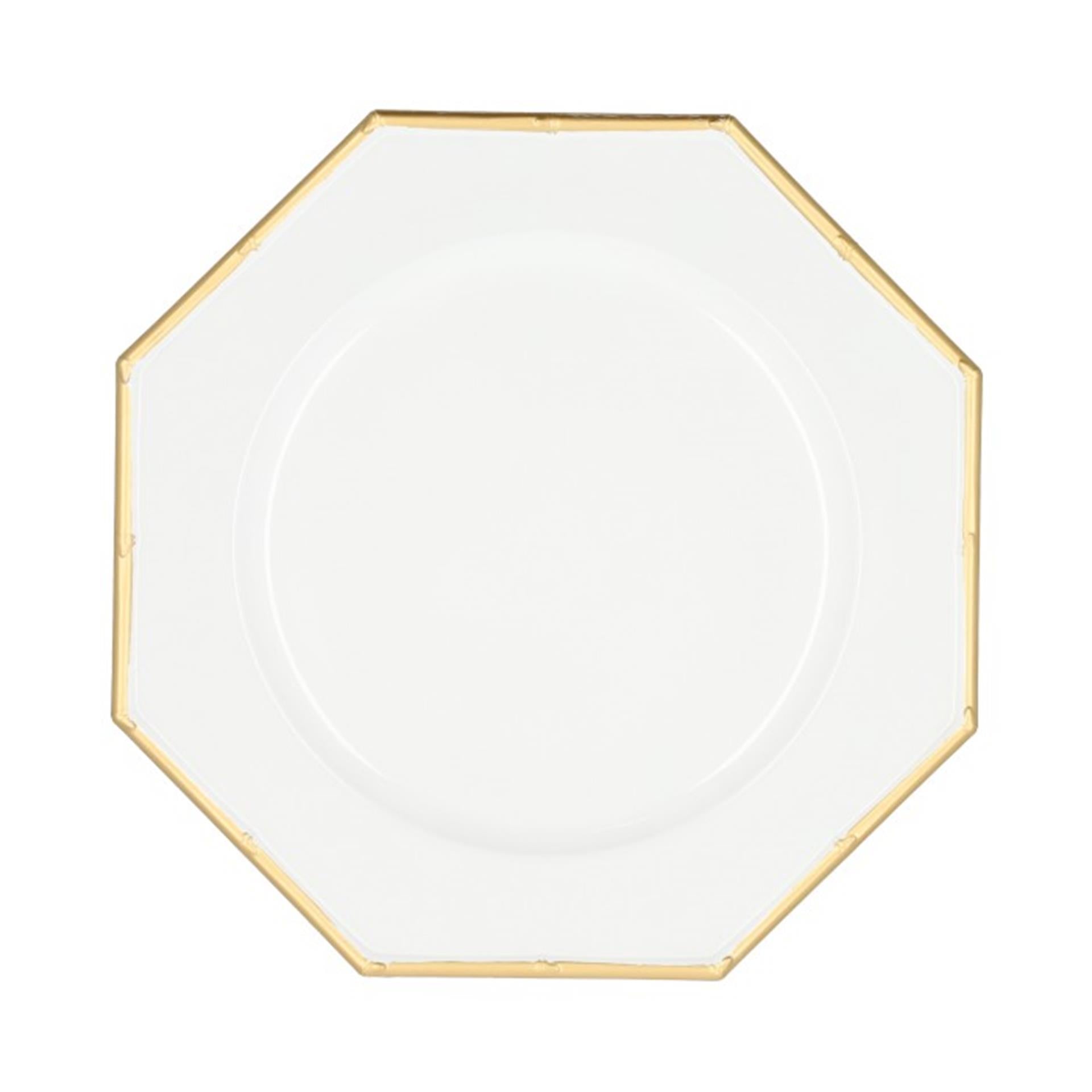 Hbx natural living plaque de base hexagone dia33cm or blanc