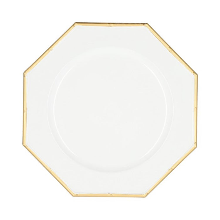 Hbx natural living plaque de base hexagone dia33cm or blanc