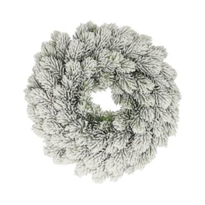 Hbx couronne vivante naturelle nobilis enneigé h7d28cm